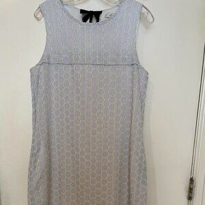 J. CREW DRESS PINSTRIPE BLUE WHITE 8